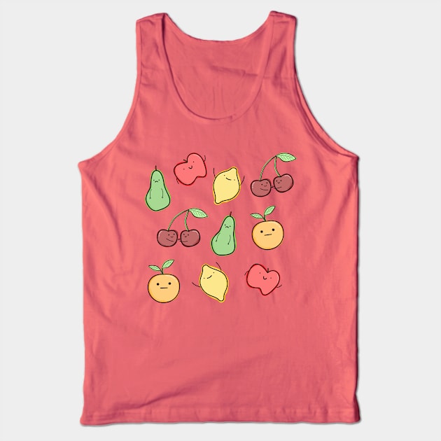 Cute Fruits Tank Top by happyfruitsart